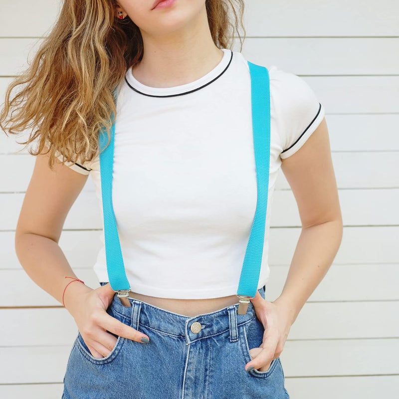 Action Ward Store Women's Suspenders - 1" Width - Y Back 4 Clip Skinny Ladies Suspenders - Image 3
